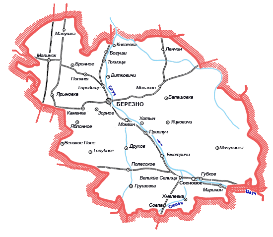 Карта Березновского района