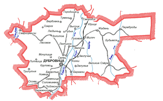 Карта Дубровицкого района