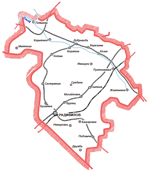 Карта Радивиловского района