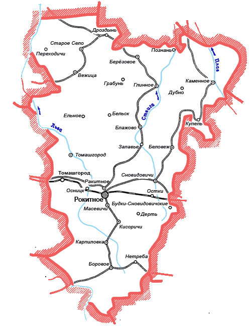 Карта Рокитновского района