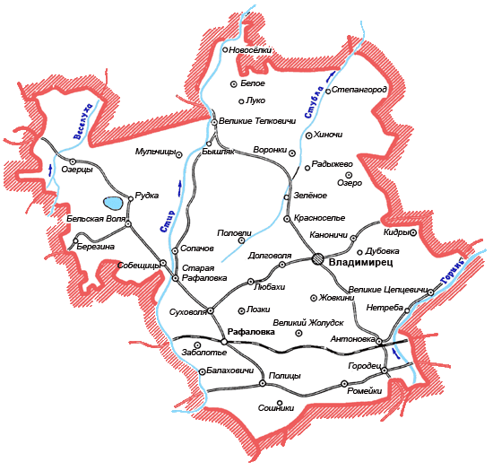 Карта Владимирецкого района