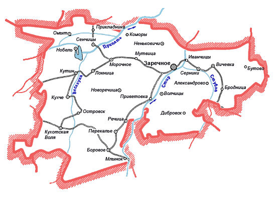 Карта Заречненского района
