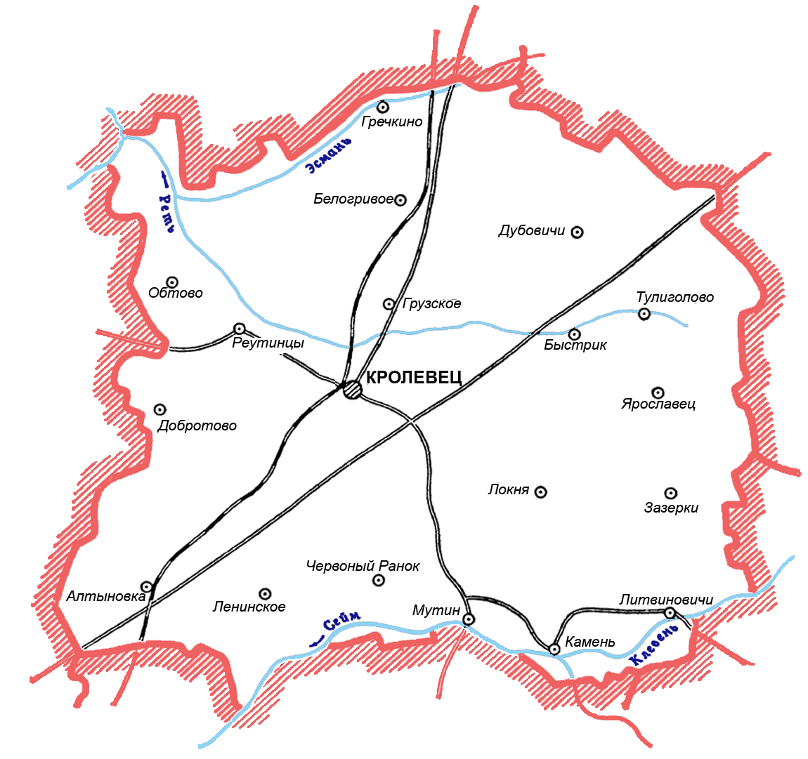 Карта кромского района