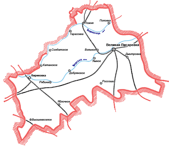 Карта Великописаревского района