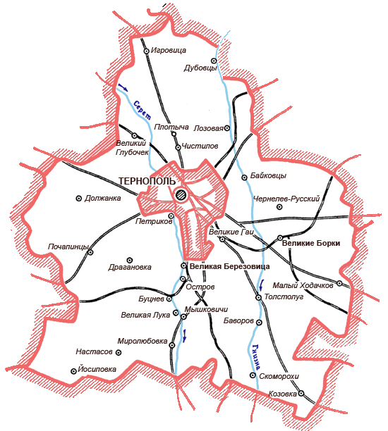 Карта Тернопольского района