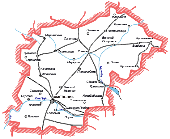 Карта Хмельницкого района