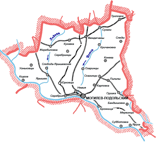 Карта Могилев-Подольского района