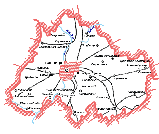 Карта Винницкого района