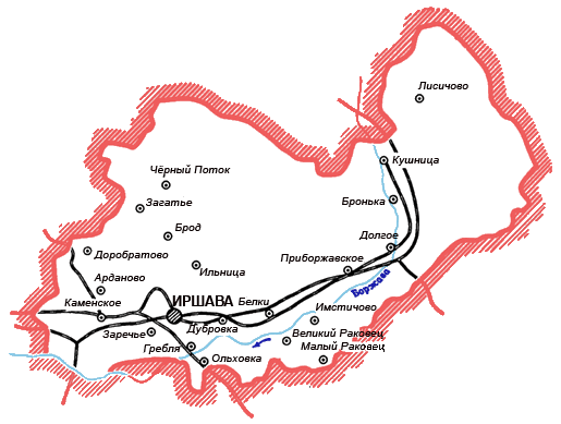 Карта Иршавского района