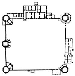 Дворец-крепость графов Телеки, план