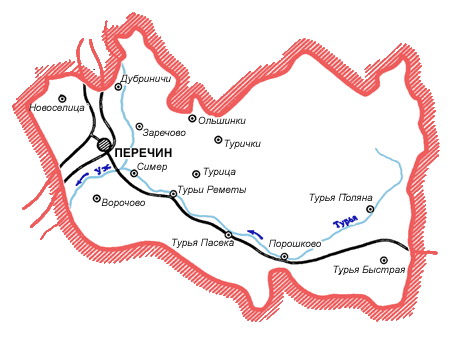 Карта Перечинского района