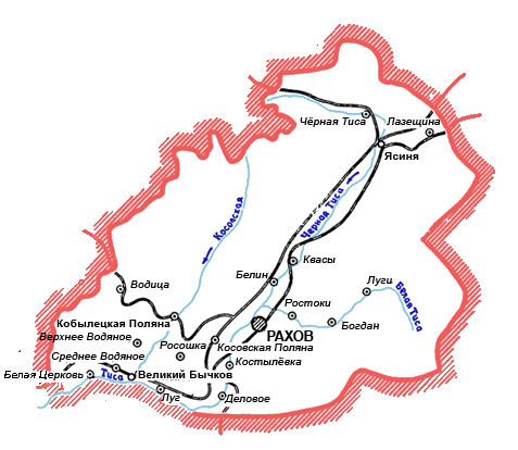 Карта Раховского района