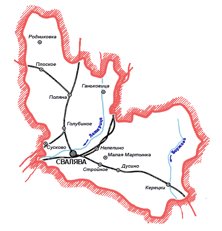 Карта Свалявского района