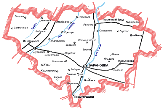 Карта Барановского района