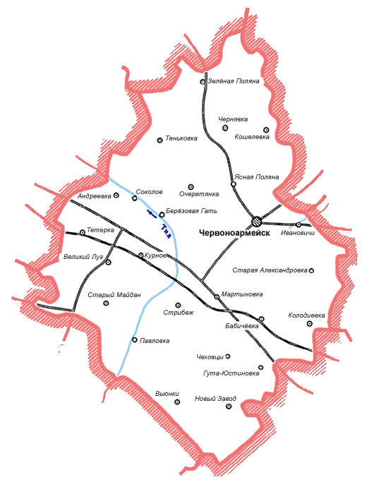 Карта Червоноармейского района