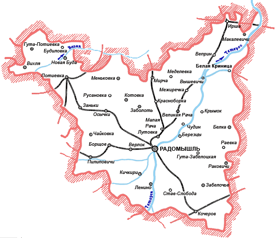 Карта Радомышльского района